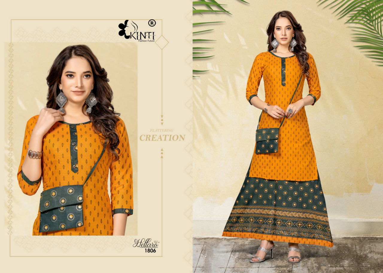 Kinti Hellaro 18 Ethnic Wear Wholesale Kurti With Bottom Catalog
